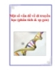 Một số vấn đề về di truyền học (bệnh di truyền)