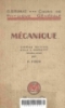 Mécanique: Course de physique générale