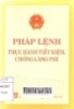  Pháp lệnh thực hành tiết kiệm chống lãng phí