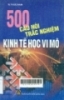 500 câu hỏi trắc nghiệm kinh tế học vi mô