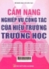  Cẩm nang nghiệp vụ công tác của hiệu trưởng trường học: Nghị định sô 33/2009/NĐ-CP ngày 06/4/2009, ... 