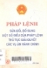 Pháp lệnh sửa đổi bổ sung một số điều của pháp lệnh thủ tục giải quyết các vụ án hành chánh