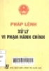 Pháp lệnh xử lý vi phạm hành chính