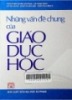 Những vấn đề chung của giáo dục học