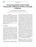 An Experimental Study on Heat Transfer Characteristics of Refrigerant R134a in a Microtube Evaporator