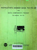 Instructor's answer book 701-FD-AB for basic components trainer RCA Model 701-FD