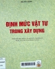 Định mức vật tư trong xây dựng