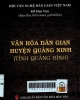 Văn hóa dân gian huyện Quảng Ninh: Tỉnh Quảng Bình