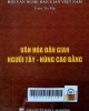 Văn hóa dân gian người Tày - Nùng ở Cao Bằng: Công trì ất bản theo dự án văn nghệ dân gian Việt Nam 2009