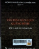 Văn hóa dân gian Quảng Bình - Tập 2 :Lời ăn tiếng nói