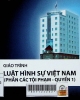 Giáo trình Luật hình sự Việt Nam: phần các tội phạm quyển 1