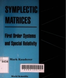 Symplectic matrices: first order systems and special relativity