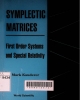 Symplectic matrices: first order systems and special relativity