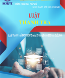 Luật Thanh tra số 84/2025/QH15 ngày 25 tháng 6 năm 2025 của Quốc Hội