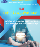 Luật Cán bộ, công chức số 80/2025/QH15 ngày 24 tháng 6 năm 2025 của Quốc Hội